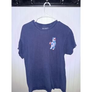 Riot Society Party Bear Flamingo Graphic Tee Navy Blue L